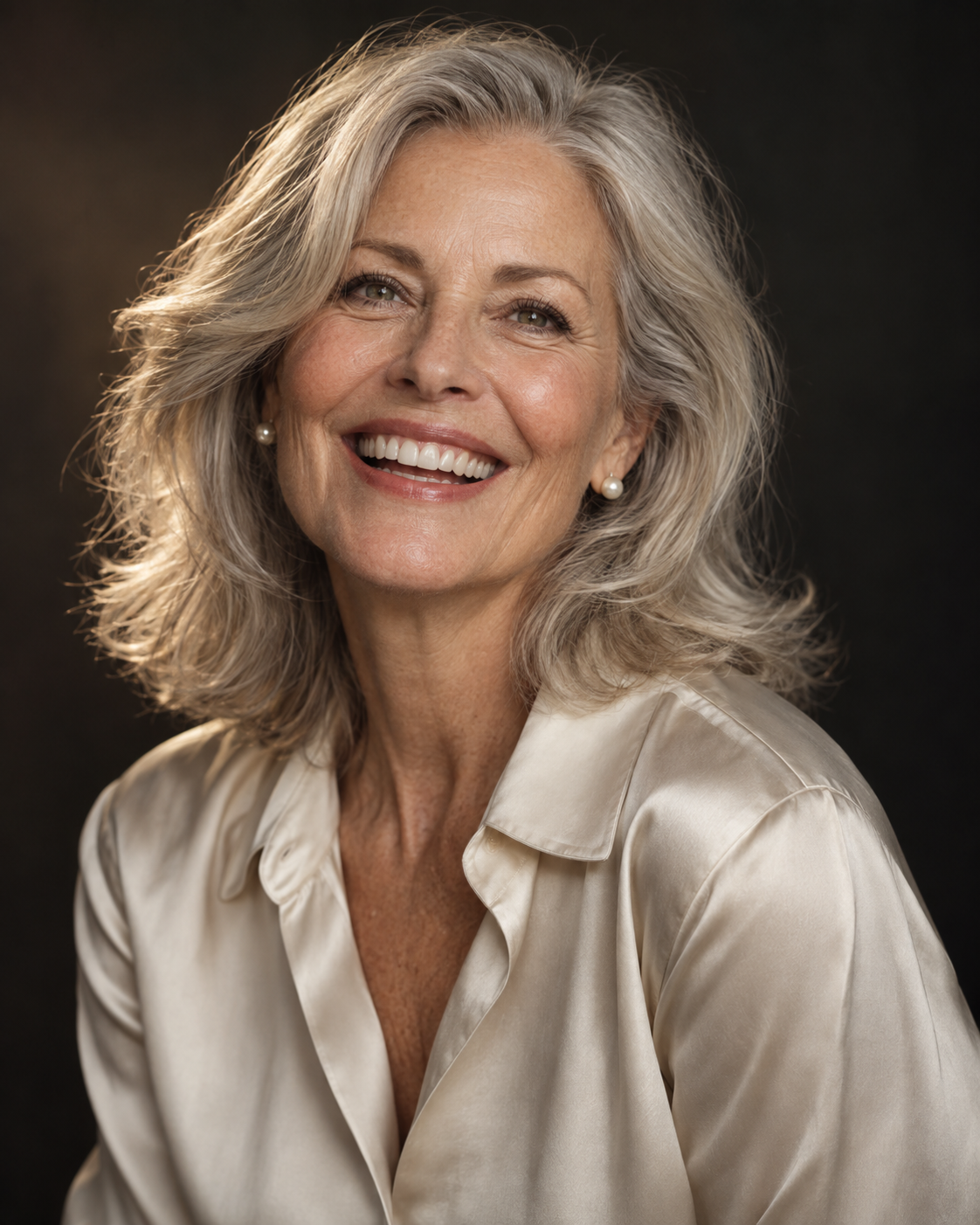 A patient smiling with a full-arch All-on-X dental implant bridge in Plano, TX